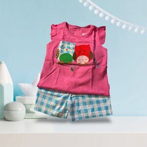 Toddler 5T Girls Summer Outfit Top And Shorts Clothing Set